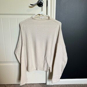 Cream Mock Neck Sweater